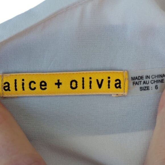 Alice + Olivia Striped Silk Mini Dress - Picture 7 of 8